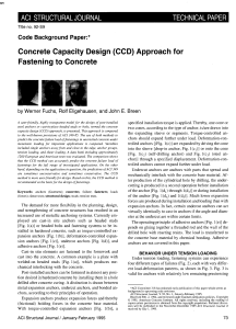 Concrete Capacity Design (CCD) Approach for Fastening to Concrete