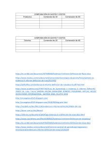 COMPARACIÓN DE GASTOS Y COSTOS