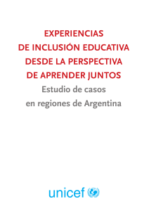 Experiencias de inclusion educativa UNICEF