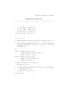 Aritmetica modular soluciones