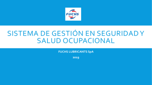 SISTEMA DE GESTIÓN EN SEGURIDAD Y SALUD OCUPACIONAL