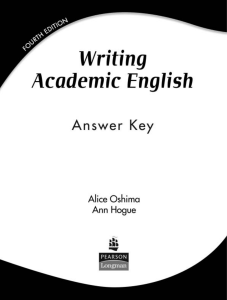 writing academic english-answer-key