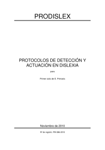 Protocolo deteccion y actuacion Dislexia 1ciclo Primaria