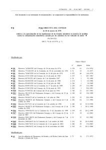 Consolidación legislativa de emisionesDirectivas Europeas 70-220-CEE y post