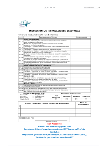 Formato Inspección de Instalaciones Eléctricas   PDF   Ingenieria Eléctrica   Science