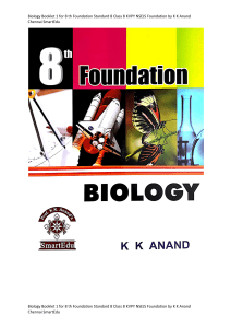 Biology Booklet 1 for 8 th Foundation Standard 8 Class 8 KVPY NSEJS Foundation by K K Anand Chennai (z-lib.org)