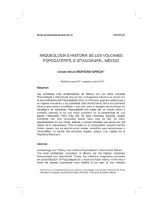 Montero García, Israel A. (2016). ARQUEOLOGÍA E HISTORIA DE LOS VOLCANES POPOCATÉPETL E IZTACCÍHUATL, MÉXICO.  Revista de Arqueología Americana (34): 187-222.