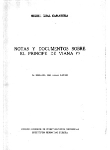 Notas y documentos sobre el principe de Viana