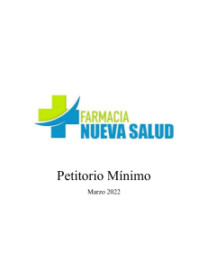 petitorio minimo farmacia nueva salud 2022