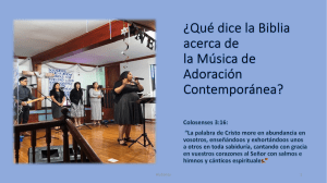 La Musica de Adoracion en la iglesia