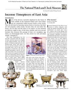 Incense timepieces of East Asia