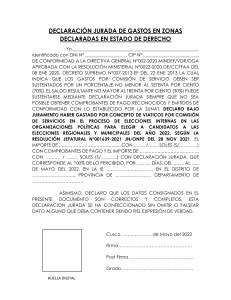2 - DECLARACIONES JURADAS - ELECCIONES INTERNAS 2022