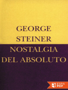 Nostalgia del Absoluto - George Steiner