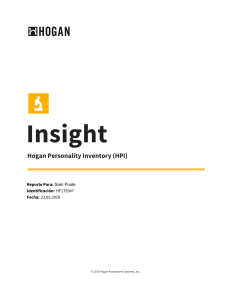 Insight Hogan Personality Inventory (HPI)