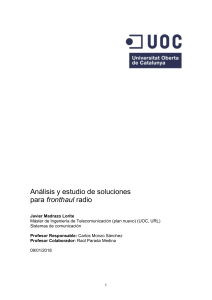 Análisis y estudio de soluciones para fronthaul radio