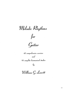 Melodic Rhythms for Guitar -William Leavitt