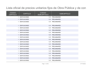 Lista oficial de precios unitarios fijos de Obra P blica y de consultor a - DEPARTAMENTO DE BOYAC  (1)