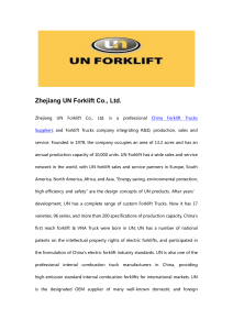 Zhejiang UN Forklift Co., Ltd.