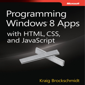 Microsoft Press eBook Programming Windows 8 Apps with HTML CSS and JavaScript PDF