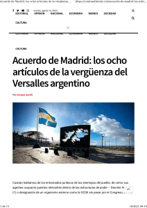 Acuerdo de Madrid los ocho artículos de la vergüenza del Versalles argentino – Contraeditorial