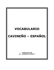 VOCABULARIO CAVINEÑO