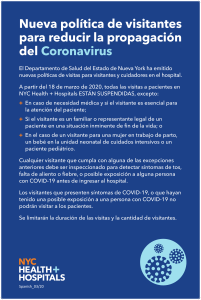coronavirus patientPolicy Spanish