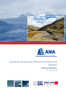 Evaluacion de recursos hidricos de la cuenca del mantaro-2015