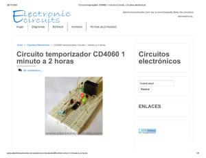 Circuito temporizador CD4060 1 minuto a 2 horas   Circuitos electrónicos