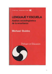 LENGUAJE Y ESCUELA MICHAEL STUBBS