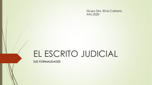 EL ESCRITO JUDICIAL Presentación G S Cabrera