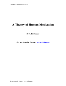 maslow a-theory-of-human-motivation
