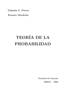 Teoría de la probabilidad Valentin V. Petrov-Ernesto Mordecki
