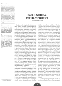 PABLO NERUDA, POESÍA Y POLÍTICA 