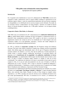 Caracterizaciones socio territoriales acerca de la urbanizacion colectiva en Villa Palito; Gabrielli Camila, Marull Pedro