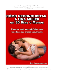 Como reconquistar una mujer en 30 dias