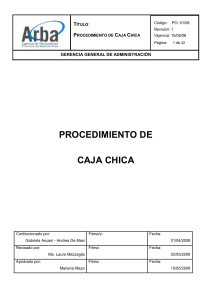 PROCEDIMIENTO DE CAJA CHICA