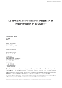 La normativa sobre territorios indígenas y su implementación en el Ecuador