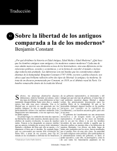 Constant, B. - Sobre la libertad de los antiguos comparada a la de los moderrnos