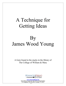 a technique for getting ideas - james wood young