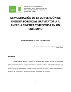 Conversion de la energia potencial a energia cinetica