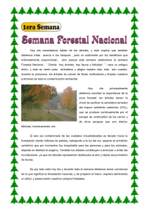 1RA SEMANA - Semana forestal nacional.