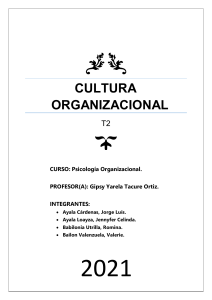 Psicologia Organizacional - Cultura