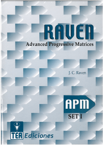 Raven-Escala APM Cuaderno de Matrices