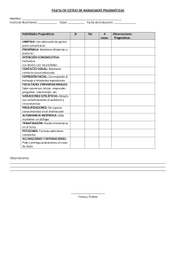 PAUTA DE COTEJO DE HABILIDADES PRAGMÁTICAS