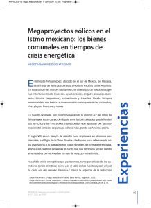 Megaproyectos eólicos en el Istmo mexicano: los bienes comunales en tiempos de crisis energéntica