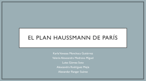 El plan Haussmann de parís.