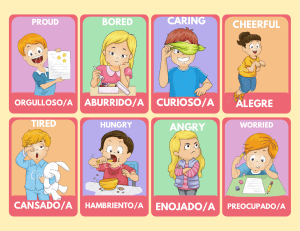 Colores Pasteles Niños Sentimientos & Emociones Tarjetas (Flashcards) (1)
