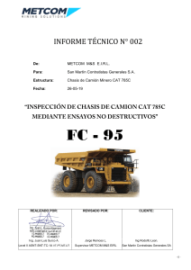 INFORME TECNICO DE INSPECCION DE CHASIS DE CAMION CAT 785C FC-95