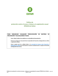 One Oxfam PSEAH Policy 2021 ES