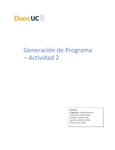 Generacion de Programa duoc uc 